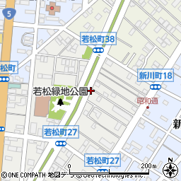 北海道函館市若松町周辺の地図