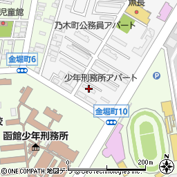 函館少年刑務所職員宿舎４１０号棟周辺の地図