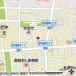 北海道函館市的場町周辺の地図