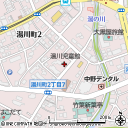 函館市湯川児童会館周辺の地図
