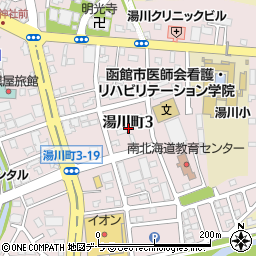 北海道函館市湯川町3丁目22周辺の地図