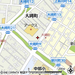 スーパーアークス大縄店駐車場周辺の地図