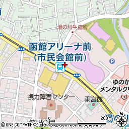 函館中央警察署湯川交番周辺の地図