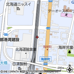 北海道函館市海岸町周辺の地図