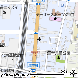 函館海岸郵便局周辺の地図