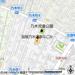髪切処涼函館乃木温泉なごみ店周辺の地図