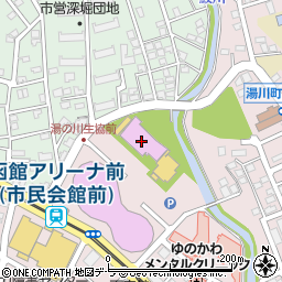 函館市文化・スポーツ振興財団（公益財団法人）　市民会館周辺の地図
