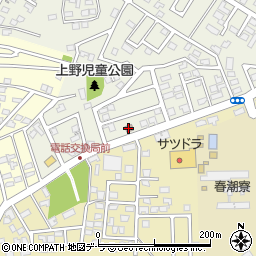 函館上野郵便局周辺の地図