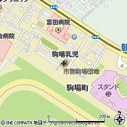 北海道函館市駒場町周辺の地図