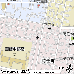 北海道函館市時任町周辺の地図