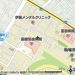 タイムズ函館協会病院駐車場周辺の地図