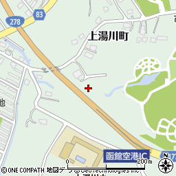 北海道函館市上湯川町周辺の地図
