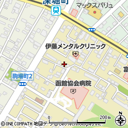 北海道函館市駒場町6-32周辺の地図