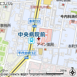 函館中央病院（函館厚生院）周辺の地図