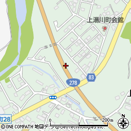 上湯川第2街区公園周辺の地図