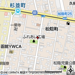 北海道函館市松陰町11-14周辺の地図