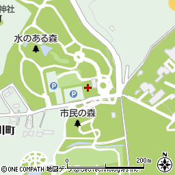 市民の森駐車場横公衆トイレ周辺の地図