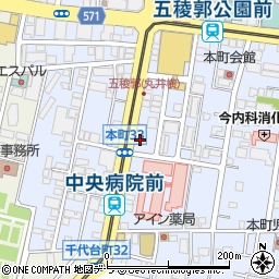 炭リッチ 函館五稜郭店周辺の地図