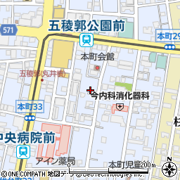 タイムズ函館本町第２駐車場周辺の地図