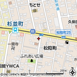 北海道函館市松陰町10-16周辺の地図