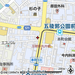 日本酒×北海道食材 地元家 函館総本店周辺の地図