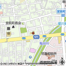 函館マツダ函館店周辺の地図