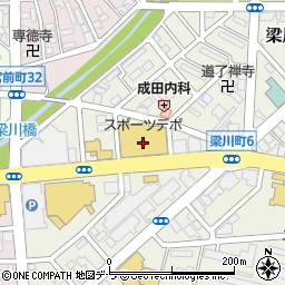 スポーツデポ函館梁川店周辺の地図