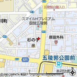 海鮮居酒屋 魚鮮水産 函館五稜郭公園前店周辺の地図