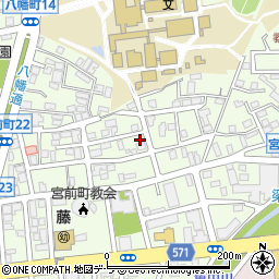 北海道函館市宮前町周辺の地図