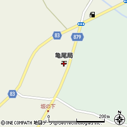 亀尾郵便局周辺の地図