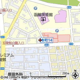 北海道函館市五稜郭町34-13周辺の地図
