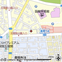 北海道函館市五稜郭町34-2周辺の地図