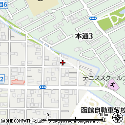 北海道函館市川原町21-2周辺の地図