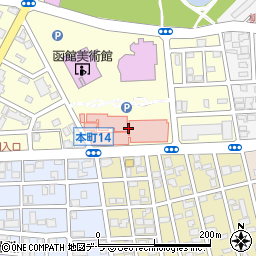 函館五稜郭病院周辺の地図