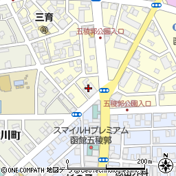 ＵＨＢ函館支社周辺の地図