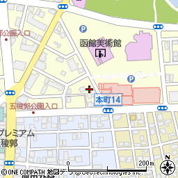 北海道函館市五稜郭町34-11周辺の地図