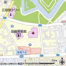 函館市北洋資料館周辺の地図
