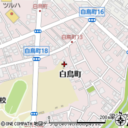 北海道函館市白鳥町周辺の地図