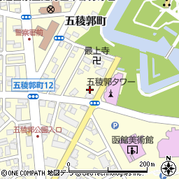 函館 あじさい 本店周辺の地図