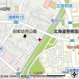 北海道函館市田家町3-1周辺の地図