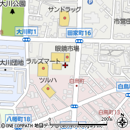 北海道函館市田家町16-34周辺の地図