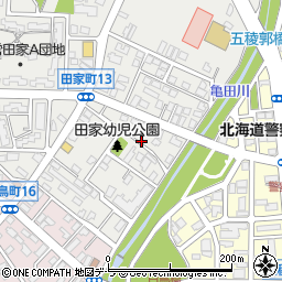 北海道函館市田家町3周辺の地図