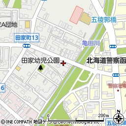 北海道函館市田家町3-23周辺の地図
