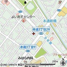 北日本石油株式会社函館販売支店　本通給油所周辺の地図