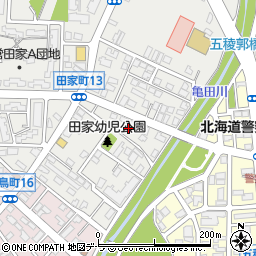 北海道函館市田家町3-7周辺の地図