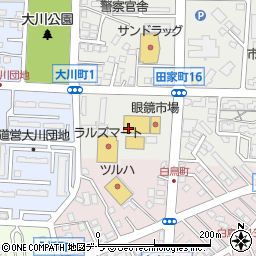 北海道函館市田家町16周辺の地図
