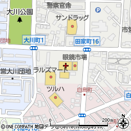 北海道函館市田家町16-25周辺の地図