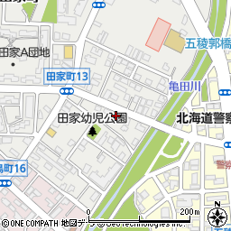 北海道函館市田家町3-21周辺の地図