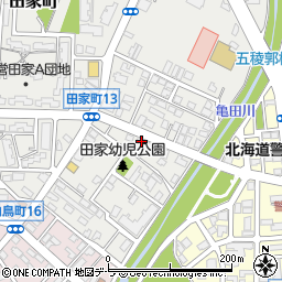 北海道函館市田家町3-20周辺の地図