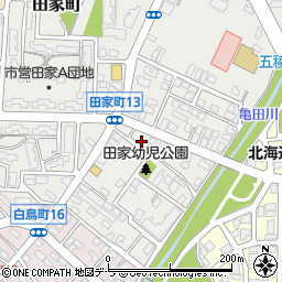 北海道函館市田家町3-17周辺の地図